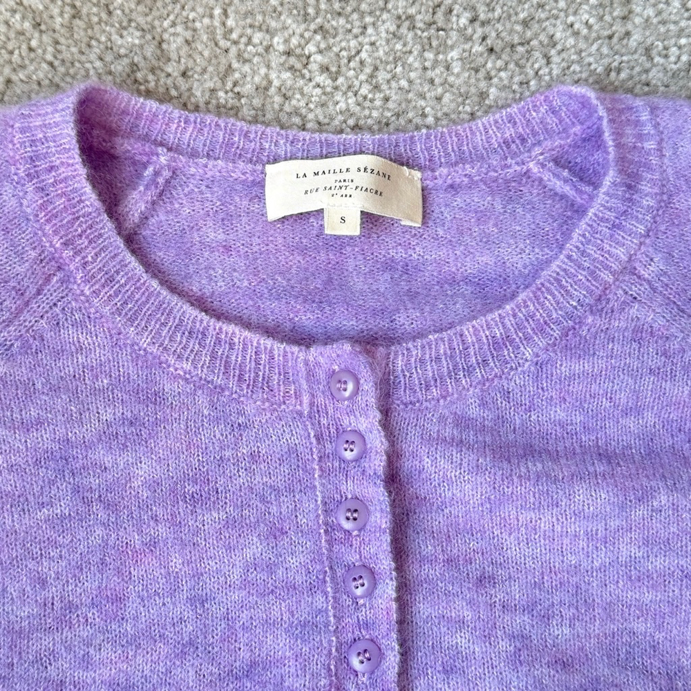 Sézane Leon sweater in lilac, Small - Picture 4 of 9